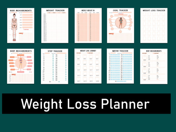 Download Weight Loss Planner Bundle - Weight loss planner Collection