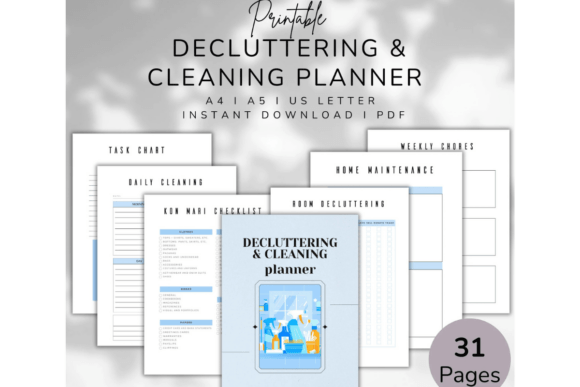 Download Decluttering &amp; Cleaning Planner - Premium Resources