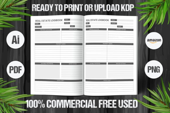 Download Real Estate Logbook 2023 KDP Interior 2 - Premium Resources