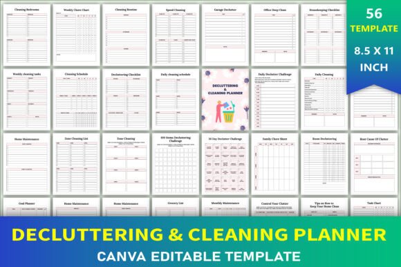 Download Editable Decluttering &amp; Cleaning Planner - Premium Resources